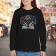 Librarian 4th July Book Lover Bookworm Patriotic Books Youth Long Sleeve Tee