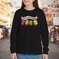 Librarian Let's All Go To The Library Cute Groovy Book Lover Youth Long Sleeve Tee