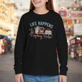Life Happens Reading Helps Loves To Read Books Cats Youth Long Sleeve Tee Life Happens Reading Helps Loves To Read Books Cats Youth Long Sleeve Tee
