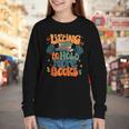 Lifting To Hold More Books Weightlifting Workout Bookish Youth Long Sleeve Tee Lifting To Hold More Books Weightlifting Workout Bookish Youth Long Sleeve Tee