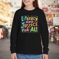Literacy And Justice For All Protect Banned Books Library Youth Long Sleeve Tee Literacy And Justice For All Protect Banned Books Library Youth Long Sleeve Tee