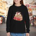 Love Book Coffee Heart Coquette Bow Valentines Day Youth Long Sleeve Tee Love Book Coffee Heart Coquette Bow Valentines Day Youth Long Sleeve Tee