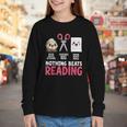 Nothing Beats Reading Rock Paper Scissors Book Lover Library Youth Long Sleeve Tee