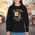 One-Handed Reading Club Smutty Book Lover Youth Long Sleeve Tee