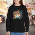Open Book With Colorful Floral Reading Magic Youth Long Sleeve Tee Open Book With Colorful Floral Reading Magic Youth Long Sleeve Tee