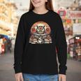 Owl Reading Books Book Library Bookworm Youth Long Sleeve Tee