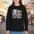 Panda Napping On Books Life’s Too Short To Skip Naps Youth Long Sleeve Tee Panda Napping On Books Life’s Too Short To Skip Naps Youth Long Sleeve Tee