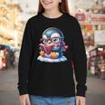Penguin Reading a Book Animal Youth Long Sleeve Tee
