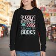 Pet Lover Easily Distracted By Dogs And Books Joke Men Youth Long Sleeve Tee Pet Lover Easily Distracted By Dogs And Books Joke Men Youth Long Sleeve Tee