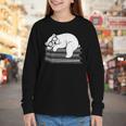 Polar Bear Reading Book Pajama Sleep Youth Long Sleeve Tee