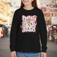 Preppy Coquette Bow Ghost Reading Books Halloween Book Youth Long Sleeve Tee Preppy Coquette Bow Ghost Reading Books Halloween Book Youth Long Sleeve Tee