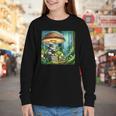 Rabbit Reading Book Under Large Mushroom Easter Bandana Youth Long Sleeve Tee