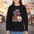 Raccoon Reading Books Matching Bookworm Readers Librarian Youth Long Sleeve Tee