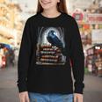 Raven On A Stack Of Books Wisdom Of Odin Youth Long Sleeve Tee Raven On A Stack Of Books Wisdom Of Odin Youth Long Sleeve Tee