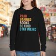 Read Banned Books Be Kind Stay Weird Youth Long Sleeve Tee