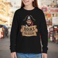 Read Book Reader Library Reading Librarian Pirate Bookworm Youth Long Sleeve Tee