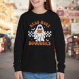 Read More Books Cute Ghost Reading Book Teacher Halloween Youth Long Sleeve Tee