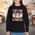 Read More Books Ghosts Reading Book Teacher Halloween Youth Long Sleeve Tee Read More Books Ghosts Reading Book Teacher Halloween Youth Long Sleeve Tee
