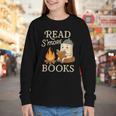 Read S'More Books Campfire Reading Book Lovers Camper Youth Long Sleeve Tee
