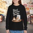 Read S'More Books Camping Outdoors Reading Campfire Smores Youth Long Sleeve Tee
