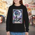 The Reader Tarot Card Reading Skeleton Skull Book Lover Youth Long Sleeve Tee