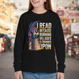 Reading Bookish Dragon Fantasy Youth Long Sleeve Tee