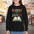 Reading Books Bibliophile Hooray It's Library Day Youth Long Sleeve Tee Reading Books Bibliophile Hooray It's Library Day Youth Long Sleeve Tee
