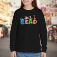 Reading DinosaurRex Dino Book Lover Youth Long Sleeve Tee Reading DinosaurRex Dino Book Lover Youth Long Sleeve Tee