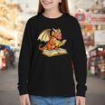 Reading Dragon Book Lover Bookworm Reader Youth Long Sleeve Tee
