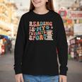 Reading Is My Favorite Sport Retro Groovy Book Lovers Youth Long Sleeve Tee Reading Is My Favorite Sport Retro Groovy Book Lovers Youth Long Sleeve Tee