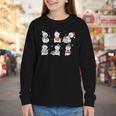 Reading Snowman Christmas Book Lovers Bookworm Librarian Youth Long Sleeve Tee