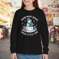 Reading Snowman So Many Books Christmas Books Readers Youth Long Sleeve Tee