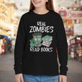 Real Zombies Read Books Zombie Youth Long Sleeve Tee