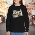 Retro Book Worm Reading For Book Lovers Youth Long Sleeve Tee