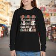 Retro Ghost Reading Book Teacher Librarian Bookish Christmas Youth Long Sleeve Tee