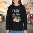 Retro Just A Girl Who Love Dogs Books And Coffee Bookworm Youth Long Sleeve Tee