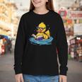Rubber Duck Reading Book Swim Rubber Duckling Rubber Duckie Youth Long Sleeve Tee