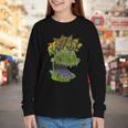 Rugrats Reptar Distressed Comic Book Style Cartoon Youth Long Sleeve Tee