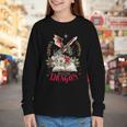 Santa's Favorite Book Dragon Christmas Magic Youth Long Sleeve Tee