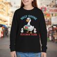 Silly Goose With Books Teacher Club School Educator Youth Long Sleeve Tee Silly Goose With Books Teacher Club School Educator Youth Long Sleeve Tee