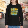 Softball Just A Girl Comic Book Style Graphic For Teens Youth Long Sleeve Tee