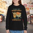 Spicy Books And Iced Coffee Book Lover Smut Reader Youth Long Sleeve Tee Spicy Books And Iced Coffee Book Lover Smut Reader Youth Long Sleeve Tee