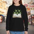 St Patricks Day Book Lover Librarian Reading Saint Pattys Youth Long Sleeve Tee