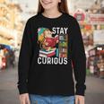 Stay Curious Monkey Reading Book Lover Bookworm Youth Long Sleeve Tee Stay Curious Monkey Reading Book Lover Bookworm Youth Long Sleeve Tee