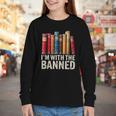 Support Banned Books Freedom I'm With The Banned Youth Long Sleeve Tee