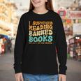 I Survived Reading Banned Books Read Librarian Men Women Youth Long Sleeve Tee