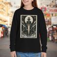 Tarot Cards Guide Book Esoteric Mysticism Clothing Tarot Card Justice Youth Long Sleeve Tee