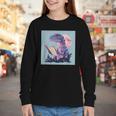 Trex Reading Book Dinosaur Youth Long Sleeve Tee
