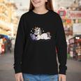 Unicorn Bookworm Believe In Yourself Cute And Inspirational Youth Long Sleeve Tee