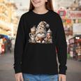 Vintage Cute Gnome Reading Book Coffee Latte Men Women Kids Youth Long Sleeve Tee Vintage Cute Gnome Reading Book Coffee Latte Men Women Kids Youth Long Sleeve Tee